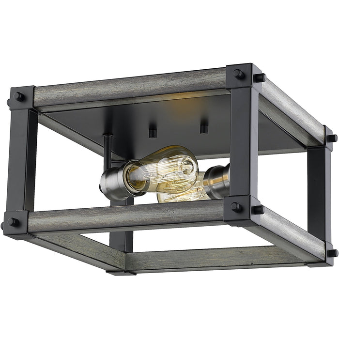 Kirkland Ashen Barnboard Flushmount | theLightShop