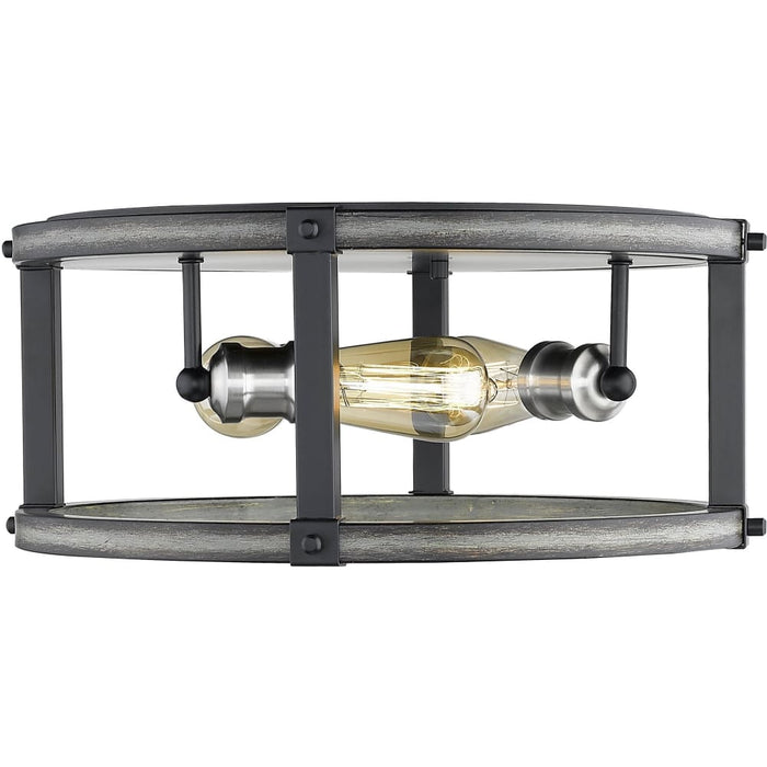 Kirkland Ashen Barnboard Flushmount | theLightShop