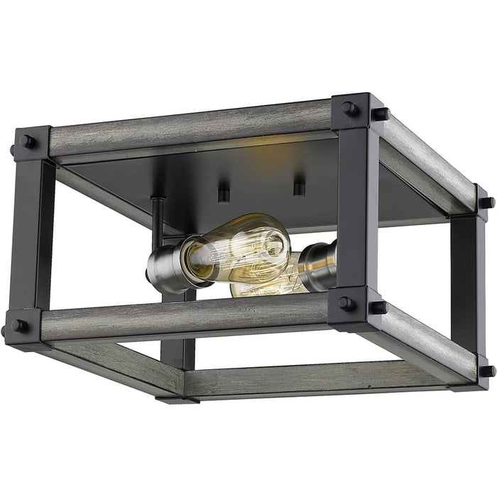 Kirkland Ashen Barnboard Flushmount | theLightShop