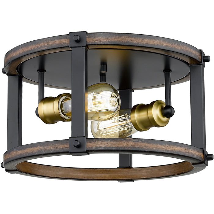 Kirkland Rustic Mahogany Flushmount | theLightShop