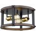 Kirkland Rustic Mahogany Flushmount | theLightShop