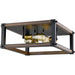 Kirkland Rustic Mahogany Flushmount | theLightShop