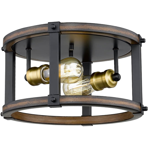 Kirkland Rustic Mahogany Flushmount | theLightShop