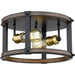 Kirkland Rustic Mahogany Flushmount | theLightShop