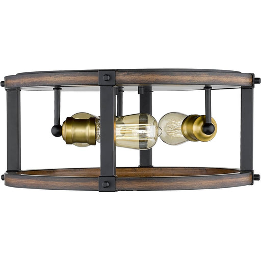 Kirkland Rustic Mahogany Flushmount | theLightShop