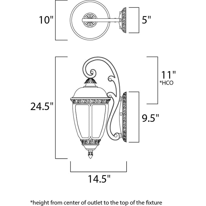 Knob Hill DC Sienna Outdoor Wall Mount - Outdoor Wall Mount