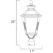 Knoxville Bronze Outdoor Pole/Post Mount - Outdoor Pole/Post Mount