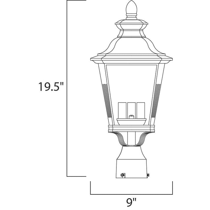 Knoxville Bronze Outdoor Pole/Post Mount - Outdoor Pole/Post Mount