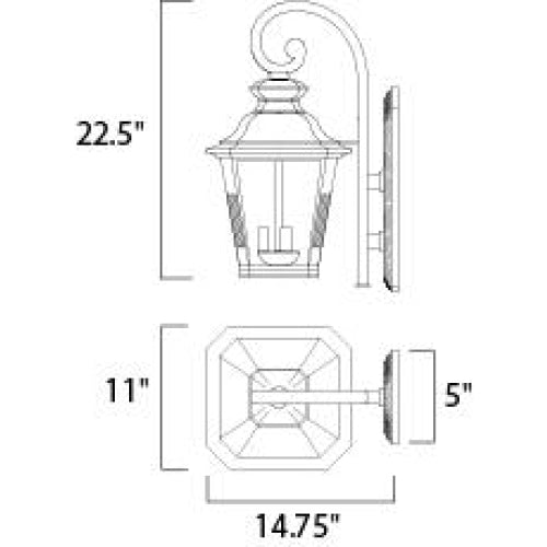 Knoxville Bronze Outdoor Wall Mount - Outdoor Wall Mount