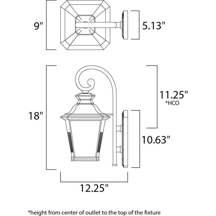 Knoxville Bronze Outdoor Wall Mount - Outdoor Wall Mount