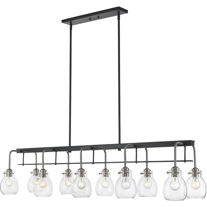 Kraken Matte Black Brushed Nickel Island Billiard Pendant | theLightShop