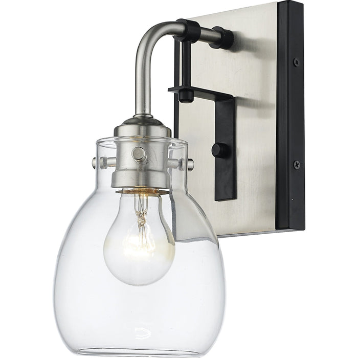 Kraken Matte Black Brushed Nickel Wall Sconce | theLightShop