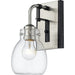 Kraken Matte Black Brushed Nickel Wall Sconce | theLightShop