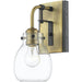 Kraken Matte Black Olde Brass Wall Sconce | theLightShop