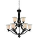 Lagoon Matte Black Chandelier | theLightShop