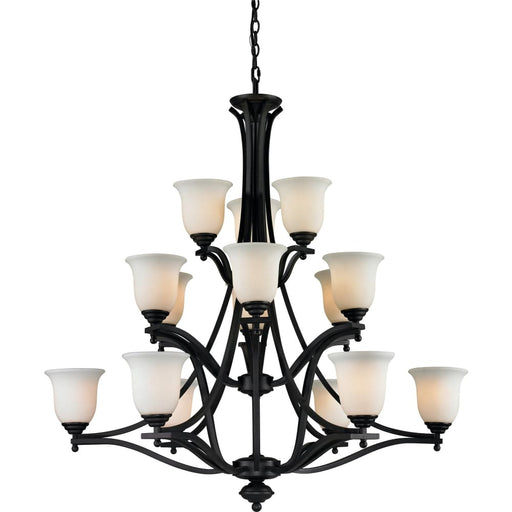 Lagoon Matte Black Chandelier | theLightShop