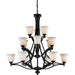 Lagoon Matte Black Chandelier | theLightShop