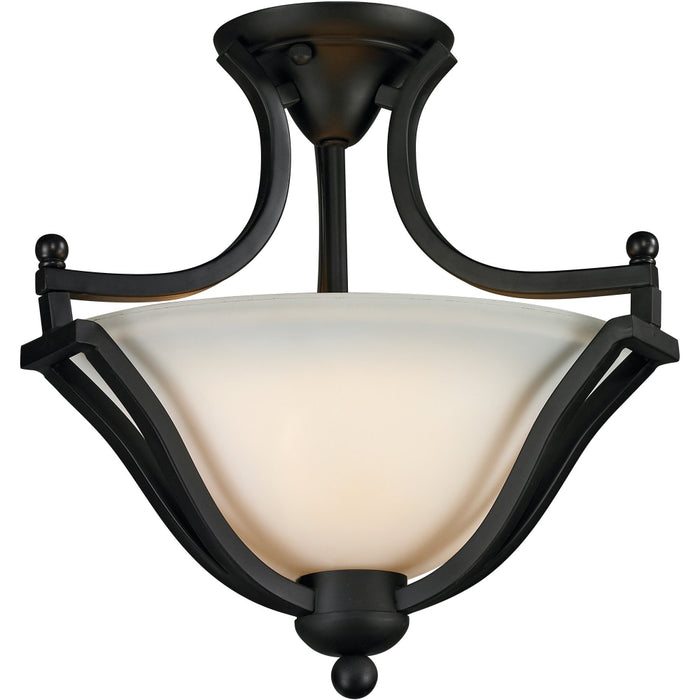 Lagoon Matte Black Semi-Flushmount | theLightShop