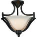 Lagoon Matte Black Semi-Flushmount | theLightShop