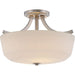 Laguna Brushed Nickel Semi Flushmount - Semi-Flushmounts