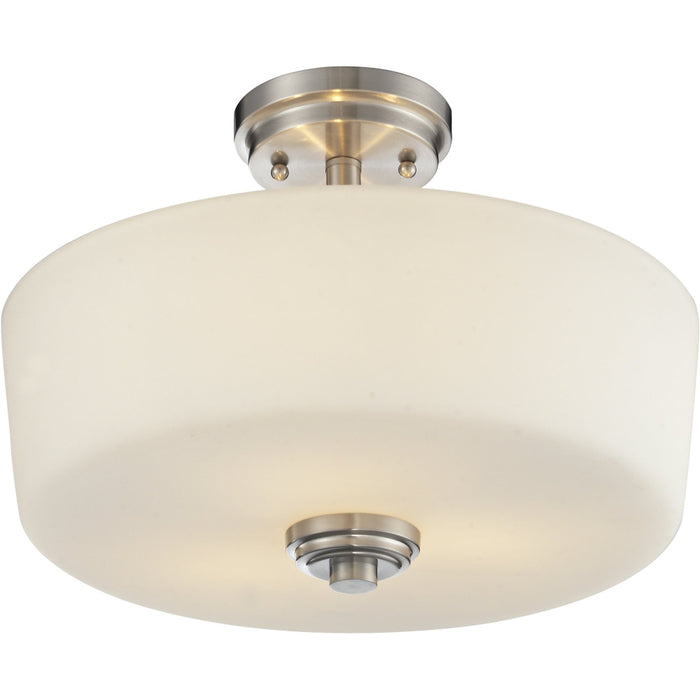 Lamina Brushed Nickel Semi-Flushmount | theLightShop