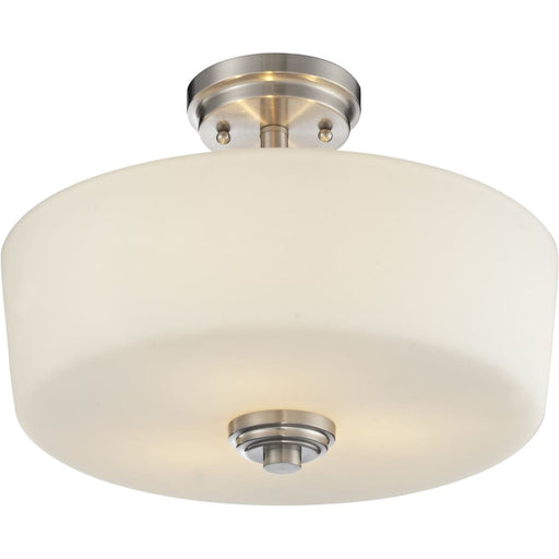 Lamina Brushed Nickel Semi-Flushmount | theLightShop