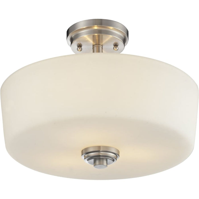 Lamina Brushed Nickel Semi-Flushmount | theLightShop
