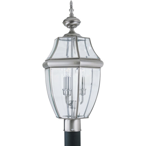 Lancaster Antique Brushed Nickel Outdoor Post Lantern - Outdoor Post Lantern