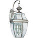Lancaster Antique Brushed Nickel Outdoor Wall Lantern - Outdoor Wall Sconce
