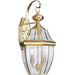 Lancaster Polished Brass Outdoor Wall Lantern - Outdoor Wall Sconce