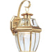 Lancaster Polished Brass Outdoor Wall Lantern - Outdoor Wall Sconce