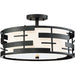 Lansing Textured Black Semi Flushmount - Semi-Flushmounts