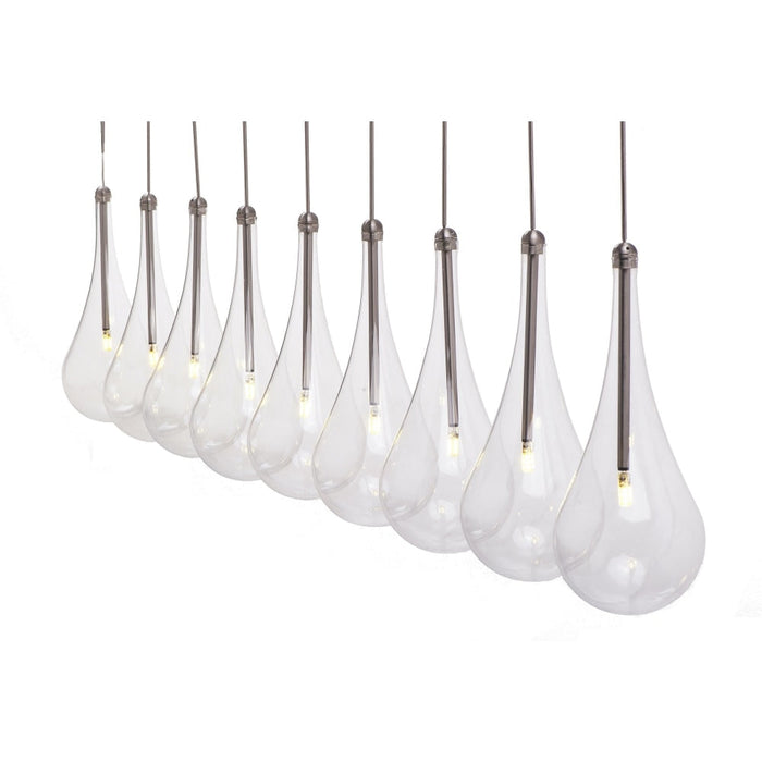 Larmes LED Polished Chrome LED Linear Pendant - Pendants