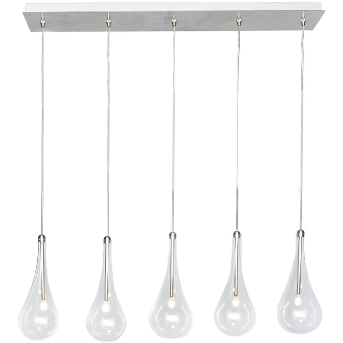 Larmes LED Polished Chrome LED Linear Pendant - Pendants