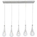 Larmes LED Polished Chrome LED Linear Pendant - Pendants