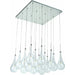 Larmes LED Polished Chrome LED Multi-Light Pendant - Pendants