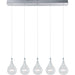 Larmes Polished Chrome Linear Pendant - Pendants