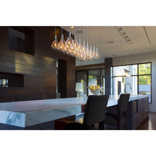 Larmes Polished Chrome Linear Pendant - Pendants