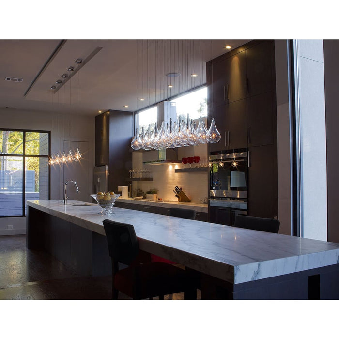 Larmes Polished Chrome Linear Pendant - Pendants