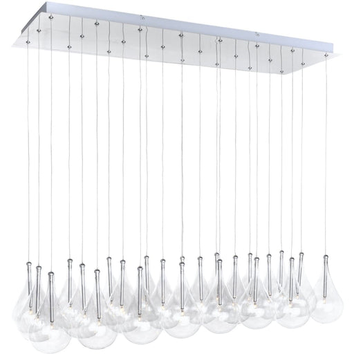 Larmes Polished Chrome Linear Pendant - Pendants
