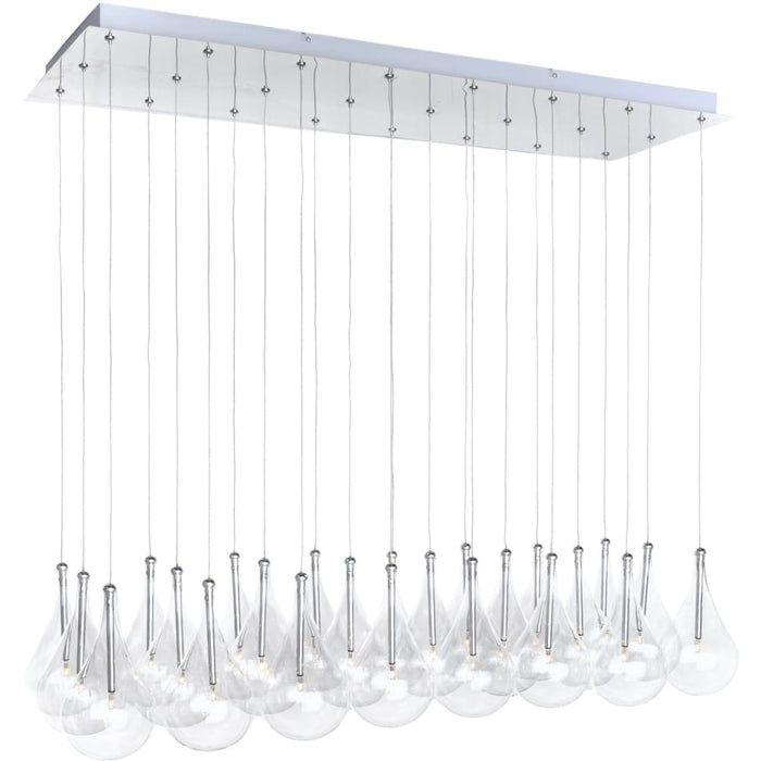 Larmes Polished Chrome Linear Pendant - Pendants
