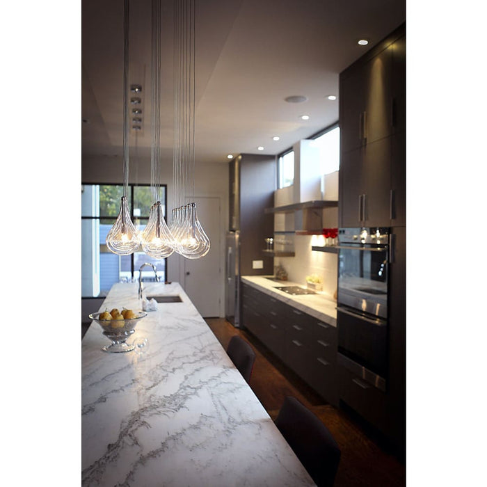 Larmes Polished Chrome Linear Pendant - Pendants