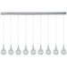 Larmes Polished Chrome Linear Pendant - Pendants