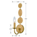 Layla 1 Light Antique Gold Sconce - Wall Sconces