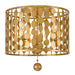 Layla 3 Light Antique Gold Ceiling Mount - Ceiling Mount