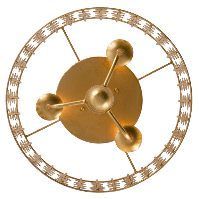 Layla 3 Light Antique Gold Ceiling Mount - Ceiling Mount