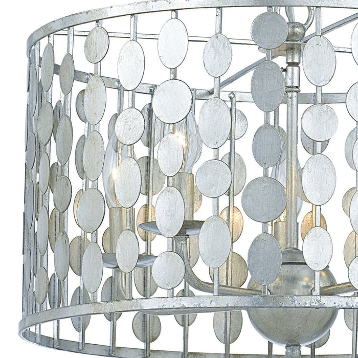 Layla 5 Light Antique Silver Chandelier - Chandeliers