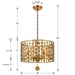 Layla 6 Light Antique Gold Chandelier - Chandeliers