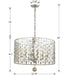 Layla 6 Light Antique Silver Chandelier - Chandeliers