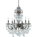 Legacy 6 Light Clear Crystal English Bronze Chandelier - Chandeliers